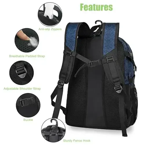 Soccer Backpack for Men and Women,Sports Bag with Ball Compartment,Gym Backpack with Shoe Compartment - 5