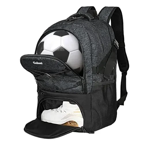 Soccer Backpack for Men and Women,Sports Bag with Ball Compartment,Gym Backpack with Shoe Compartment - 1