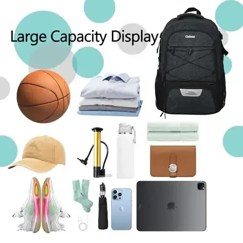 Soccer Backpack for Men and Women,Sports Bag with Ball Compartment,Gym Backpack with Shoe Compartment - 2