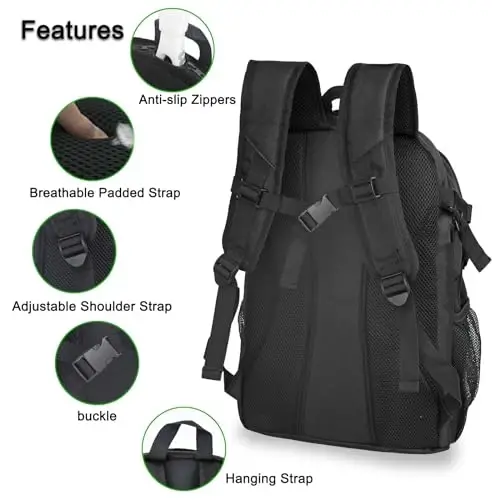 Soccer Backpack for Men and Women,Sports Bag with Ball Compartment,Gym Backpack with Shoe Compartment - 5