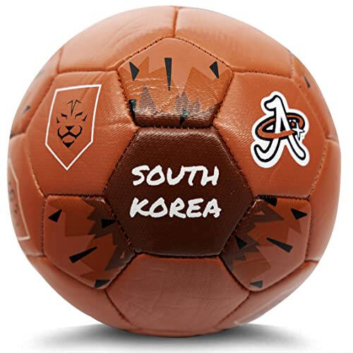 Soccer Ball World Cup 2022, Mini Size 2 Skills Ball, Leather Game Ball, Indoor & Outdoor, Kids, Adults, Collector & Game Quality - 1