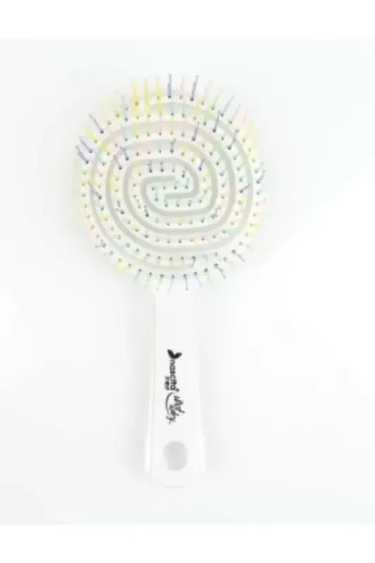 Soch cho'tkasi va taroq pushti va oq Pro Uch o'lchovli oval soch cho'tkasi 02 6011seri-pushti va oq - 2