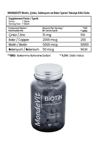 Soch qo'shimcha vitaminlari 60 tablet Biotin 5000 mkg-Sink 15 mg-Mis 2000 mkg-Selen 50 mkg - 5
