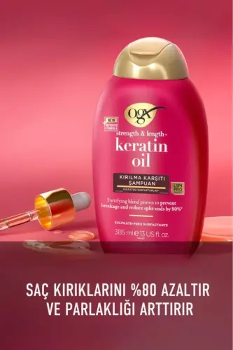 Soch sinishga qarshi Keratin Oil Sulfatsız Shampo 385 ml - 16