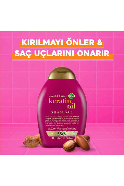 Soch sinishga qarshi Keratin Oil Sulfatsız Shampo 385 ml - 8