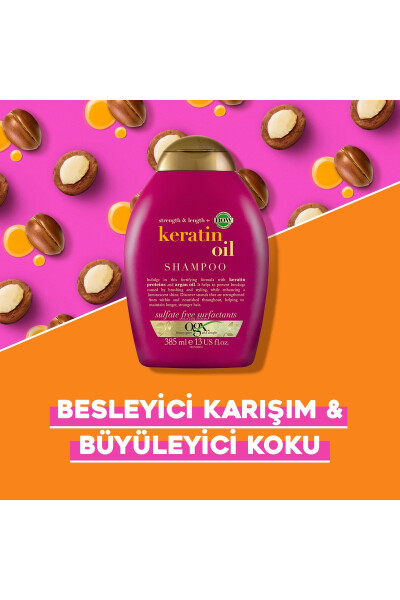 Soch sinishga qarshi Keratin Oil Sulfatsız Shampo 385 ml - 11