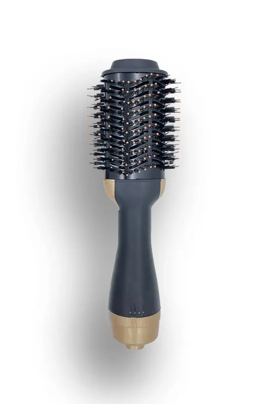 Soch turmaklagich va sochlarni tekislovchi fen cho'tkasi yangi model Gold rang ONE202101-Gold - 5