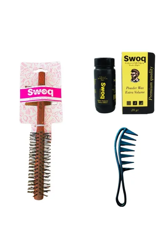 Soch turmaklash uchun upa mum № 2 & Yuz yetti professional cho'tka & Shakl taroq - 1
