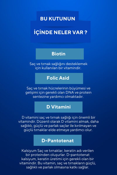 Soch va tirnoq vitamini Chaynab olinadigan vegan gummy biotin 5000, D vitamini, Sink, Folat kislotasi, Otquyruq - 2