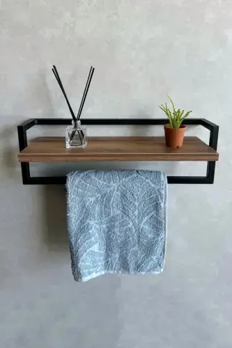 Sochiq uchun Banyo Raf Sovun Idish Sochollar uchun askich Sochiq askich Banyo Oshxona Tartibga soluvchi Zamonaviy Chiroyli Raf - Qora - 1