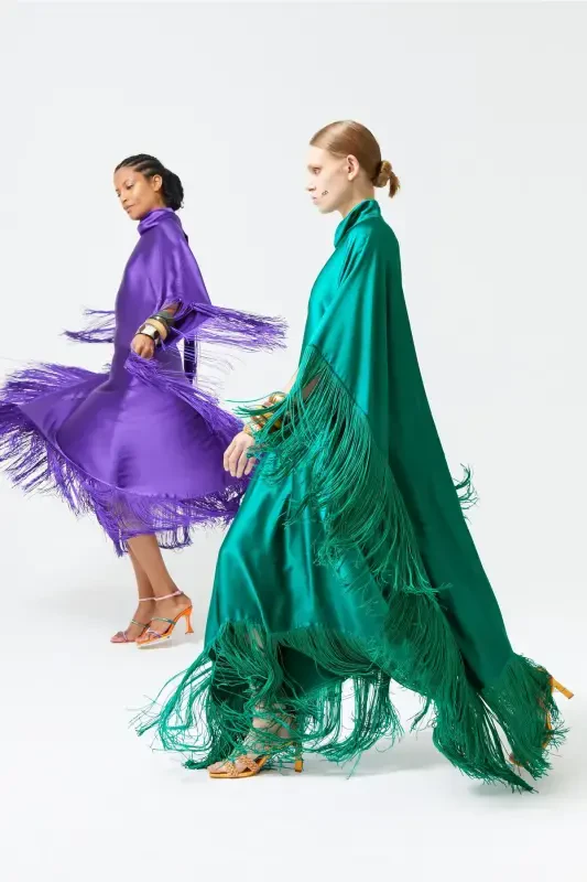 Sochli ko'ylak Zumrad yashil-Zumrad yashil - 5