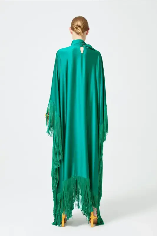 Sochli ko'ylak Zumrad yashil-Zumrad yashil - 6