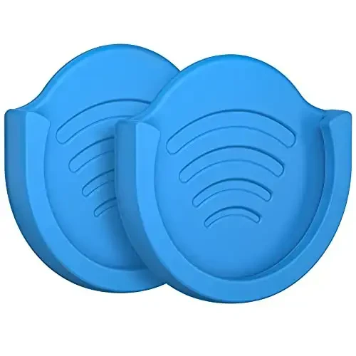 Socket Holder uchun pop-tech telefon ushlagichi, 2 dona silikonli avtomobil telefon o'rnatish yopishtiruvchisi, avtomobil paneli, stol, devor, uy, ofis uchun 3M yopishtiruvchi o'rnini bosuvchi yig'ma ushlagich va stend uchun, ko'k - 1