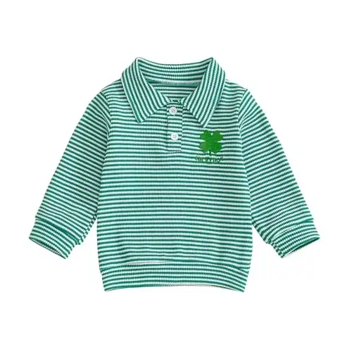 Socutebabe Little Boy St Patricks Day Outfit ToddlerSt Patricks Day Shirt Long Sleeve Crewneck Sweatshirts Cute Irish Clothes 