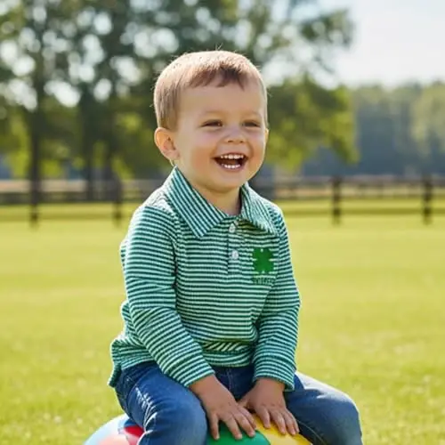 Socutebabe Little Boy St Patricks Day Outfit ToddlerSt Patricks Day Shirt Long Sleeve Crewneck Sweatshirts Cute Irish Clothes - 2
