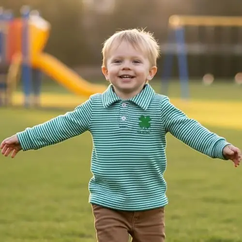 Socutebabe Little Boy St Patricks Day Outfit ToddlerSt Patricks Day Shirt Long Sleeve Crewneck Sweatshirts Cute Irish Clothes - 5