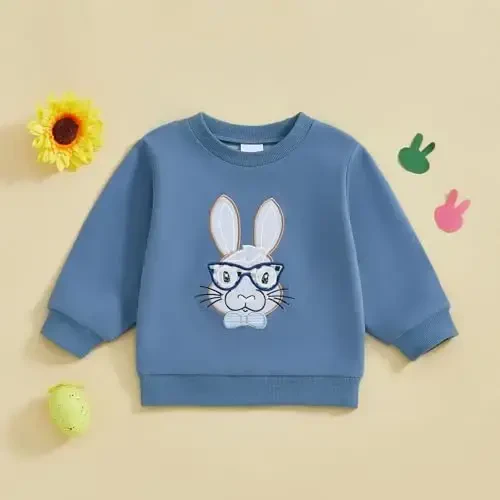 Socutebabe Toddler Valentines Outfits Baby Girl Clothes Love Embroidery Long Sleeve Crewneck Sweatshirts Pullovers - SOCUTEBABE (1)