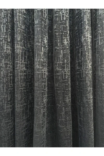 Sofia Jacquard Patterned Voile Curtain Anthracite (No Pleats) - Modazone (1)