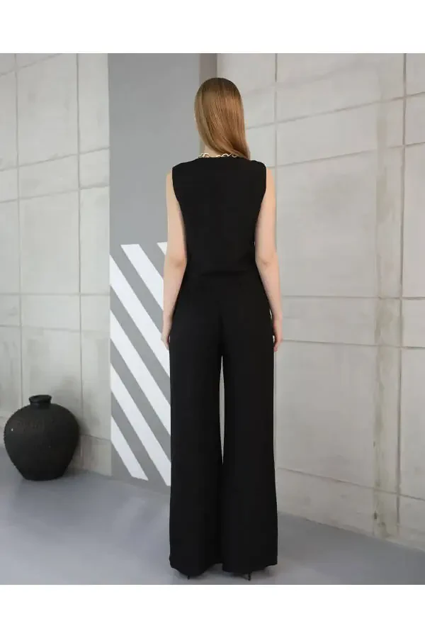 Sofia Linen Pocket Vest and Pants Suit - 25