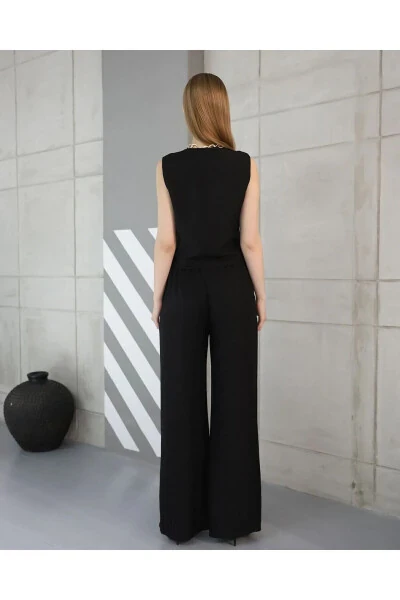 Sofia Linen Pocket Vest and Pants Suit - 15