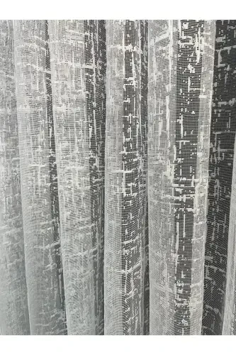 София Жакар Тюль с Рисунком Экрю (Без Складок)-Сломанный Белый - 4