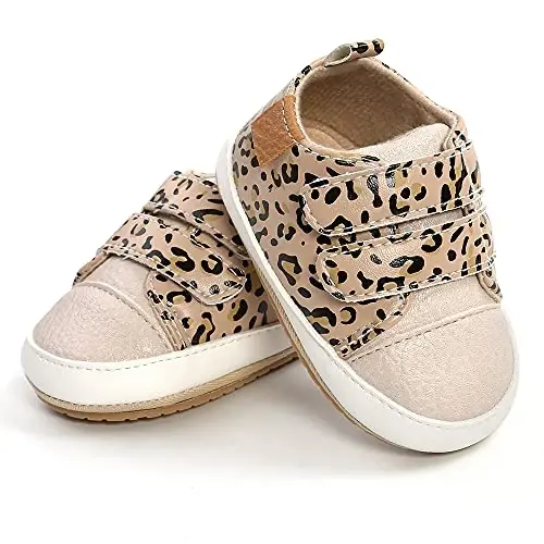 SOFMUO Baby Boys Girls High Top Ankle PU Leather Sneakers Soft Rubber Sole Infant Moccasins Newborn Oxford Loafers Anti-Slip Toddler Wedding Uniform Dress Shoes - 4