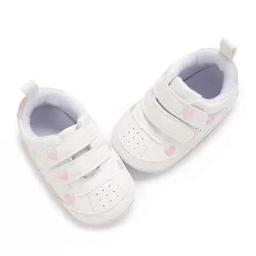 SOFMUO Baby Boys Girls High Top Ankle PU Leather Sneakers Soft Rubber Sole Infant Moccasins Newborn Oxford Loafers Anti-Slip Toddler Wedding Uniform Dress Shoes - 4