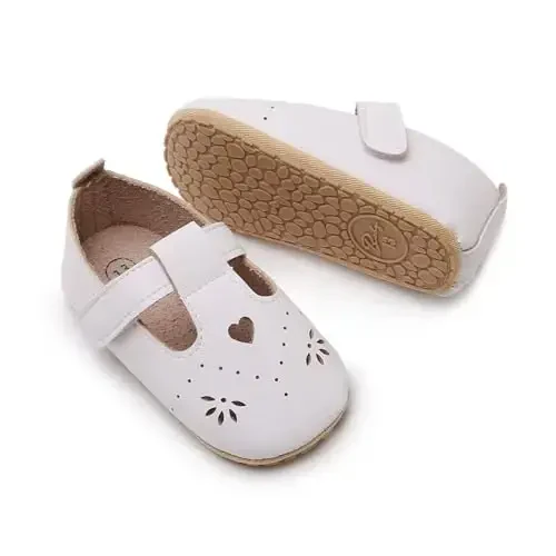 SOFMUO Baby Boys Girls Lace Up Charm ko'ylaklar Yumshoq rezina taglikli chaqaloq mokasinlari Yangi tug'ilgan Oksford tufli Anti-Slip Toddler To'y formasi Poyafzal - 5