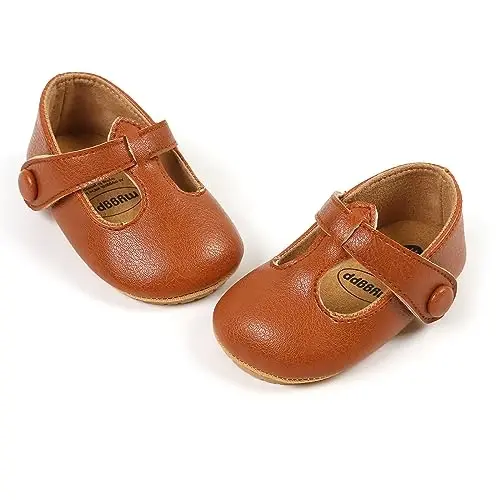 SOFMUO Baby Boys Girls Lace Up Charmli charm poyabzallari yumshoq rezina taglikli chaqaloq mokasinlari yangi tug'ilgan Oksford lofalari sirpanishga qarshi kichkintoy to'y liboslari poyafzallari - 6