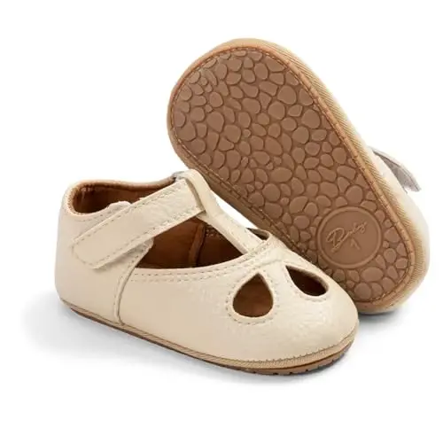 SOFMUO Baby Boys Girls Lace Up Charmli Charm Teri Poxabzali Yumshoq Rezina Poyafzal Chaqaloq Moccasinlar Yangi Tug'ilgan Oxford Loaferlar Sirpanishga Qarshi Yuruvchi To'y Formasi Poyafzallari - 5
