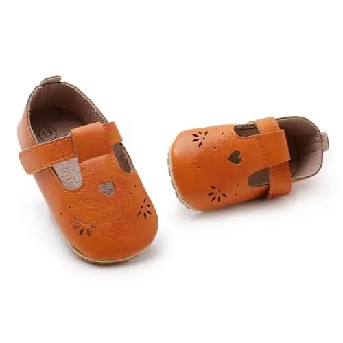 SOFMUO Baby Boys Girls Lace Up Charmli Teri Poyabzal Yumshoq Rezina Poy Infant Mokasinlari Yangi tug'ilgan Oksford Loferlari Sirpanishga qarshi Toddler To'y Uniform Libos Poyabzallari - 1