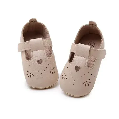 SOFMUO Baby Boys Girls Lace Up Leather Sneakers Soft Rubber Sole Infant Moccasins Newborn Oxford Loafers Anti-Slip Toddler Wedding Uniform Dress Shoes - 3