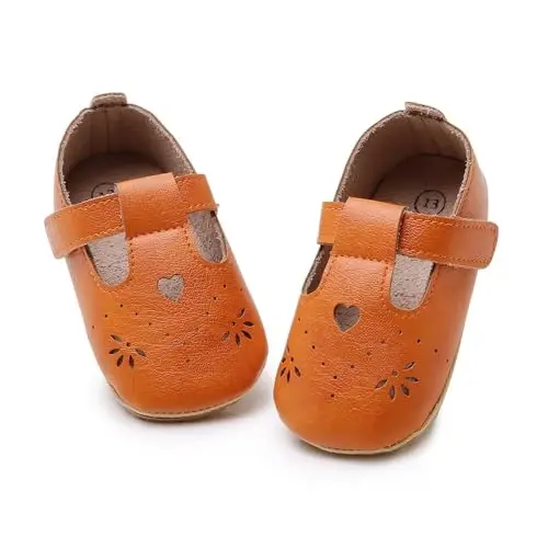 SOFMUO Baby Boys Girls Lace Up Leather Sneakers Soft Rubber Sole Infant Moccasins Newborn Oxford Loafers Anti-Slip Toddler Wedding Uniform Dress Shoes - SOFMUO (1)