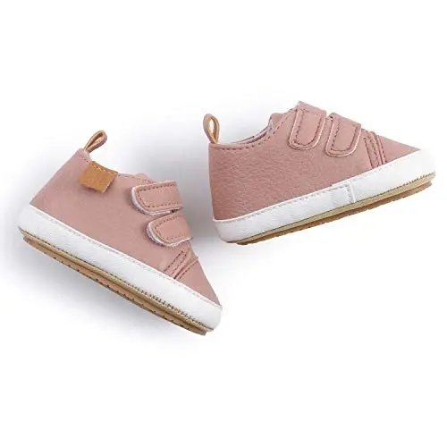 SOFMUO Baby Boys Girls High Top Ankle PU Leather Sneakers Soft Rubber Sole Infant Moccasins Newborn Oxford Loafers Anti-Slip Toddler Wedding Uniform Dress Shoes - 5
