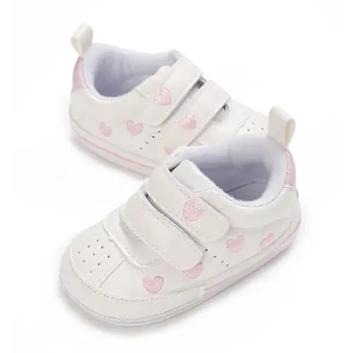 SOFMUO Baby Boys Girls High Top Ankle PU Leather Sneakers Soft Rubber Sole Infant Moccasins Newborn Oxford Loafers Anti-Slip Toddler Wedding Uniform Dress Shoes - 1