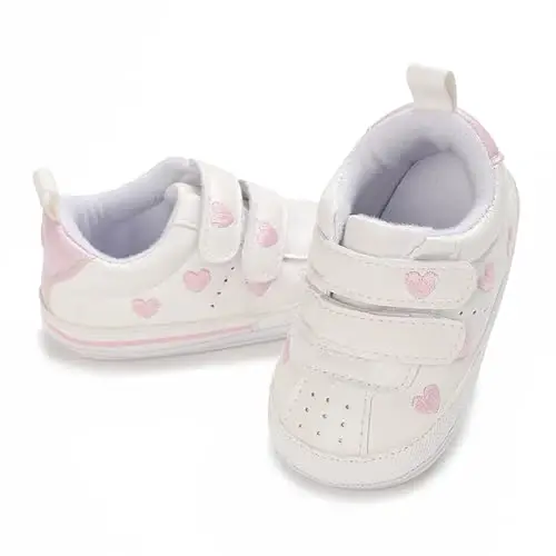 SOFMUO Baby Boys Girls High Top Ankle PU Leather Sneakers Soft Rubber Sole Infant Moccasins Newborn Oxford Loafers Anti-Slip Toddler Wedding Uniform Dress Shoes - 3