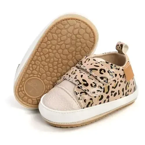 SOFMUO Baby Boys Girls High Top Ankle PU Leather Sneakers Soft Rubber Sole Infant Moccasins Newborn Oxford Loafers Anti-Slip Toddler Wedding Uniform Dress Shoes 