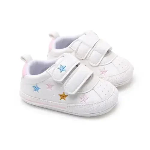 SOFMUO Baby Boys Girls High Top Ankle PU Leather Sneakers Soft Rubber Sole Infant Moccasins Newborn Oxford Loafers Anti-Slip Toddler Wedding Uniform Dress Shoes - 5