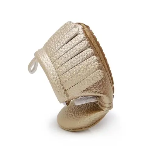 SOFMUO Baby Boys Girls High Top Ankle PU Leather Sneakers Soft Rubber Sole Infant Moccasins Newborn Oxford Loafers Anti-Slip Toddler Wedding Uniform Dress Shoes - 7