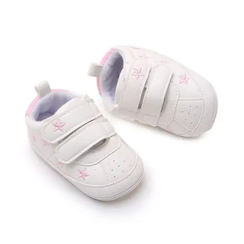SOFMUO Baby Boys Girls High Top Ankle PU Leather Sneakers Soft Rubber Sole Infant Moccasins Newborn Oxford Loafers Anti-Slip Toddler Wedding Uniform Dress Shoes - 4