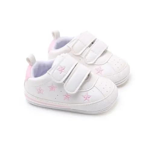 SOFMUO Baby Boys Girls High Top Ankle PU Leather Sneakers Soft Rubber Sole Infant Moccasins Newborn Oxford Loafers Anti-Slip Toddler Wedding Uniform Dress Shoes - 5