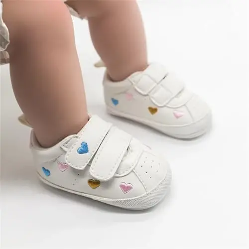 SOFMUO Baby Boys Girls High Top Ankle PU Leather Sneakers Soft Rubber Sole Infant Moccasins Newborn Oxford Loafers Anti-Slip Toddler Wedding Uniform Dress Shoes - 3