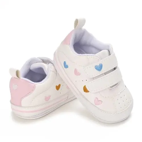 SOFMUO Baby Boys Girls High Top Ankle PU Leather Sneakers Soft Rubber Sole Infant Moccasins Newborn Oxford Loafers Anti-Slip Toddler Wedding Uniform Dress Shoes - 5