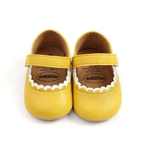 SOFMUO Baby Girls Mary Jane Flats with Bowknot Ballet Slippers Toddler First Walkers Infant Princess Wedding Christmas Dress Shoes - 4