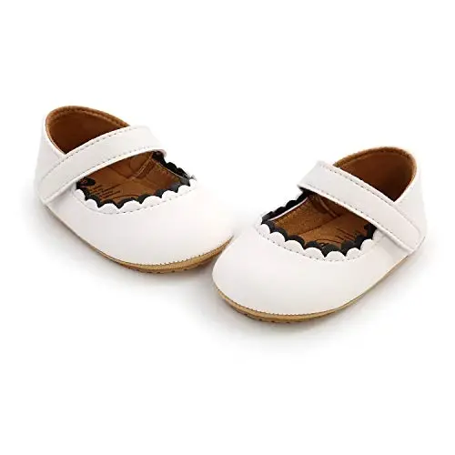 SOFMUO Baby Girls Mary Jane Flats with Bowknot Ballet Slippers Toddler First Walkers Infant Princess Wedding Christmas Dress Shoes - 4
