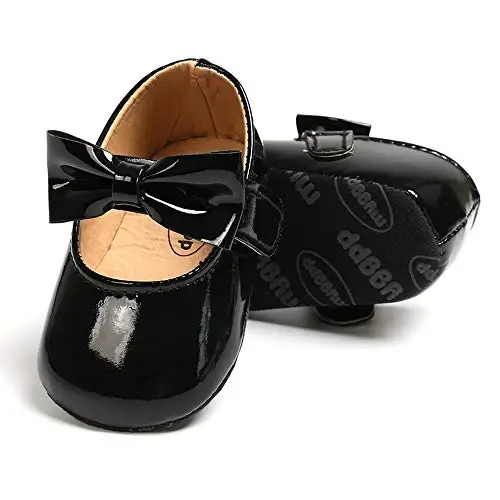 SOFMUO Qizlar uchun Mary Jane balet tuflisi, kamon bilan bezatilgan, ilk qadam qo'yuvchilar uchun, malika va Rojdestvo bayrami uchun poyabzal. - 3