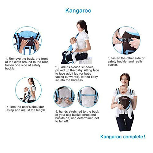 Soft Baby Carrier, Ergonomic 4-in-1 Convertible Sling Front and Back Face-in and Face-Out Carry for Newborns and Older Babies Travel，8-40 lbs - 30