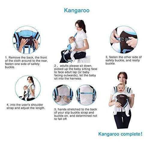 Soft Baby Carrier, Ergonomic 4-in-1 Convertible Sling Front and Back Face-in and Face-Out Carry for Newborns and Older Babies Travel，8-40 lbs - 12