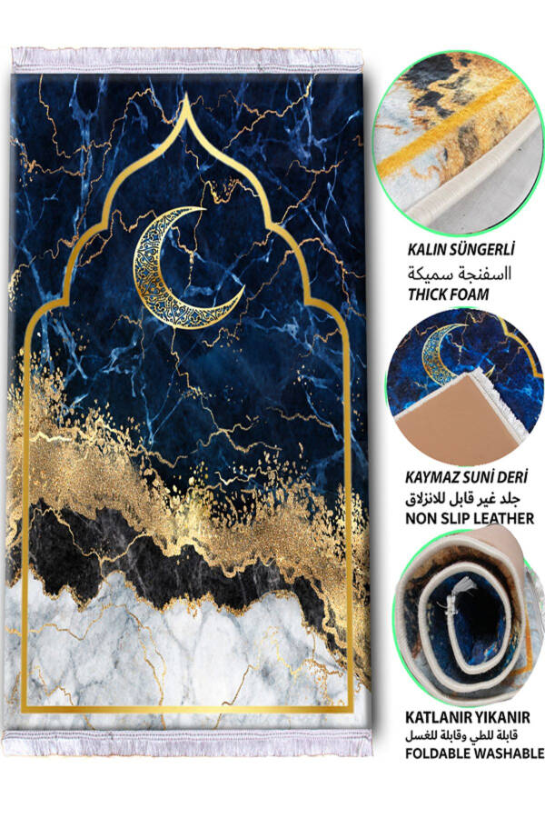 Soft Comfortable Prayer Rug - Washable, Foldable - 10