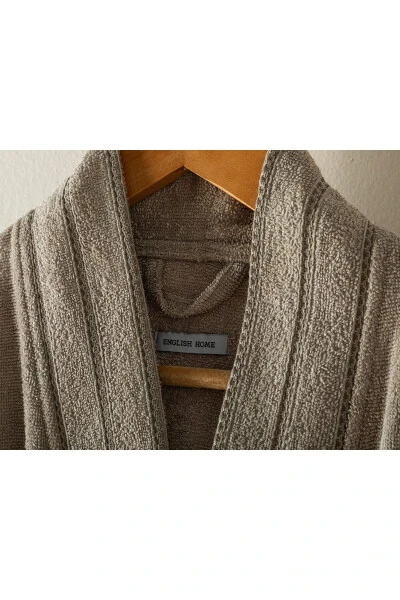Soft Cotton Bathrobe Dark Beige-Dark Beige - ENGLISH HOME (1)
